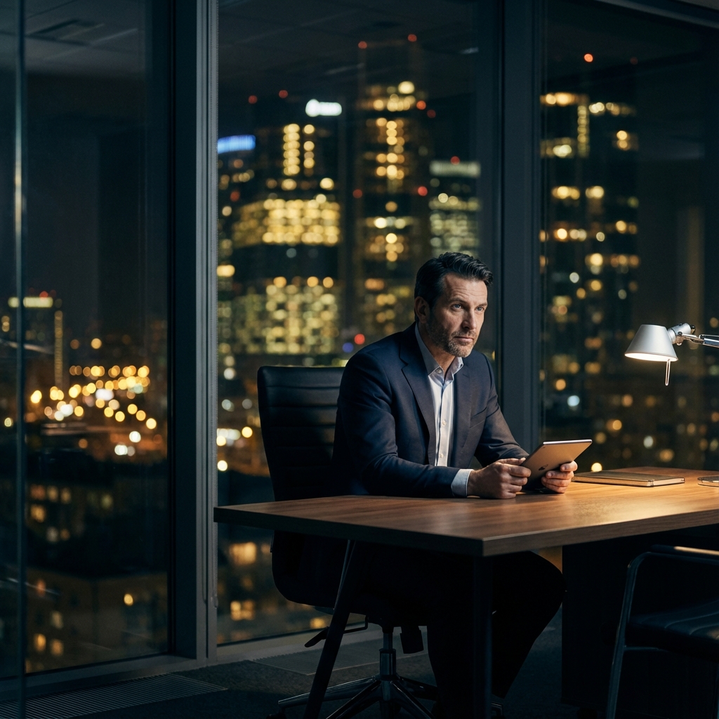 Fokussierter Unternehmer im Zollernalbkreis